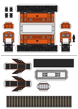 ocuklar iin hazr model Tren maketi ablonu, paper craft model
